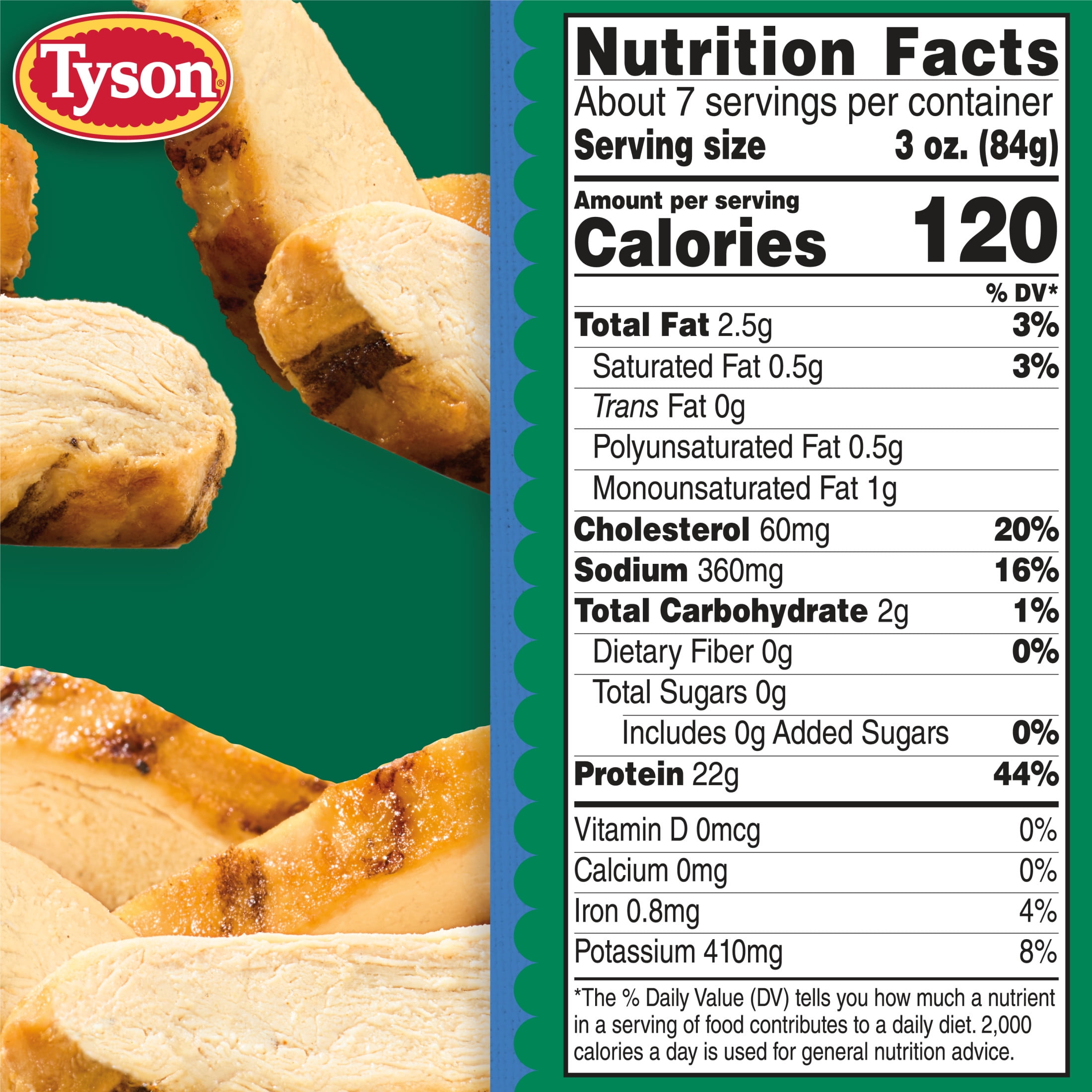 Tyson Grilled Chicken Breast Strips, 22 oz (Frozen, Fully Cooked)