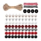 thumbnail image 3 of Juego de cuentas de madera de muñeco de nieve navideño, kit de manualidades DIY, cuentas de madera, decoraciones navideñas creativas, colgantes navide, 3 of 8