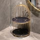 thumbnail image 3 of Soporte de artículos de tocador para cosméticos, organizador de suministros para el cuidado de la piel, estante de almacenamiento para lavabo, Almacenamiento y organización del hogar Negro Doble Capa Yuarrent HA080147-02B, 3 of 6