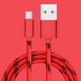 thumbnail image 4 of VONKY Charging Cable Type-C Fast Charger Cord Nylon Braided Data Wire Phone Cable Accessory, 1 Meter, Red, 4 of 6