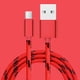 thumbnail image 4 of Injueey Cable de carga Micro USB 3A (máx.) 1/2M tipo C Cable de datos de carga rápida Cable de carga tejido de nailon para Cable Teléfono y Comunicación Rojo 1 metro, 4 of 6