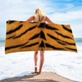 thumbnail image 1 of Serviette de Plage en Microfibre Ancre et Rayures Rouges Imprimée 3D Serviette de Bain Ultra Légère Couverture de Plage Anti-Sable Serviette Polyvalente 30 X 60 Pouces (09, Molleton Double Face) 09, 1 of 6
