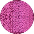 thumbnail image 1 of Ahgly Company Indoor Round Abstract Pink Modern Area Rugs, 5' Round, 1 of 4