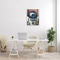 thumbnail image 2 of Stupell Industries Iconic Retro Sci-fi Space Robot Blue White, 24 x 30, Designed by Nice Nshuti, 2 of 6