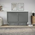 thumbnail image 4 of AFI Chelsea Queen Murphy Bed Chest with Mattress, Storage & Built-in Charging, Grey, 4 of 21