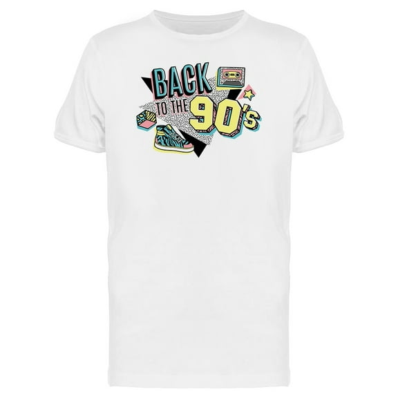 Smartprints Mens Graphic Tee - Back To The 90S Retro Style - Regular Fit 100% Cotton