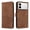 Brown, variant on Phone Wallet Case for Samsung Galaxy S26 Edge with Stand - Leather Folio Cover & Card Slots Green