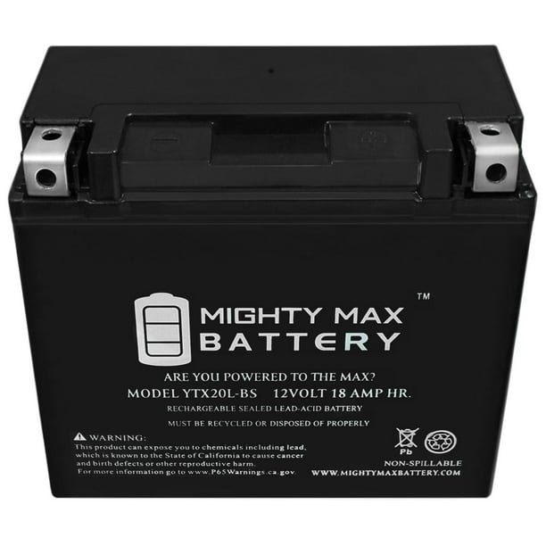  Yuasa YUAM320BS YTX20L-BS Maintenance Free AGM Battery with  Acid pack : Automotive