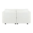 thumbnail image 4 of Sarah Convertible Sectional Sofa with Chaise Air Leather L Shaped Sofa Couch Modular Sectional Sofa with Storage- White, 4 of 11