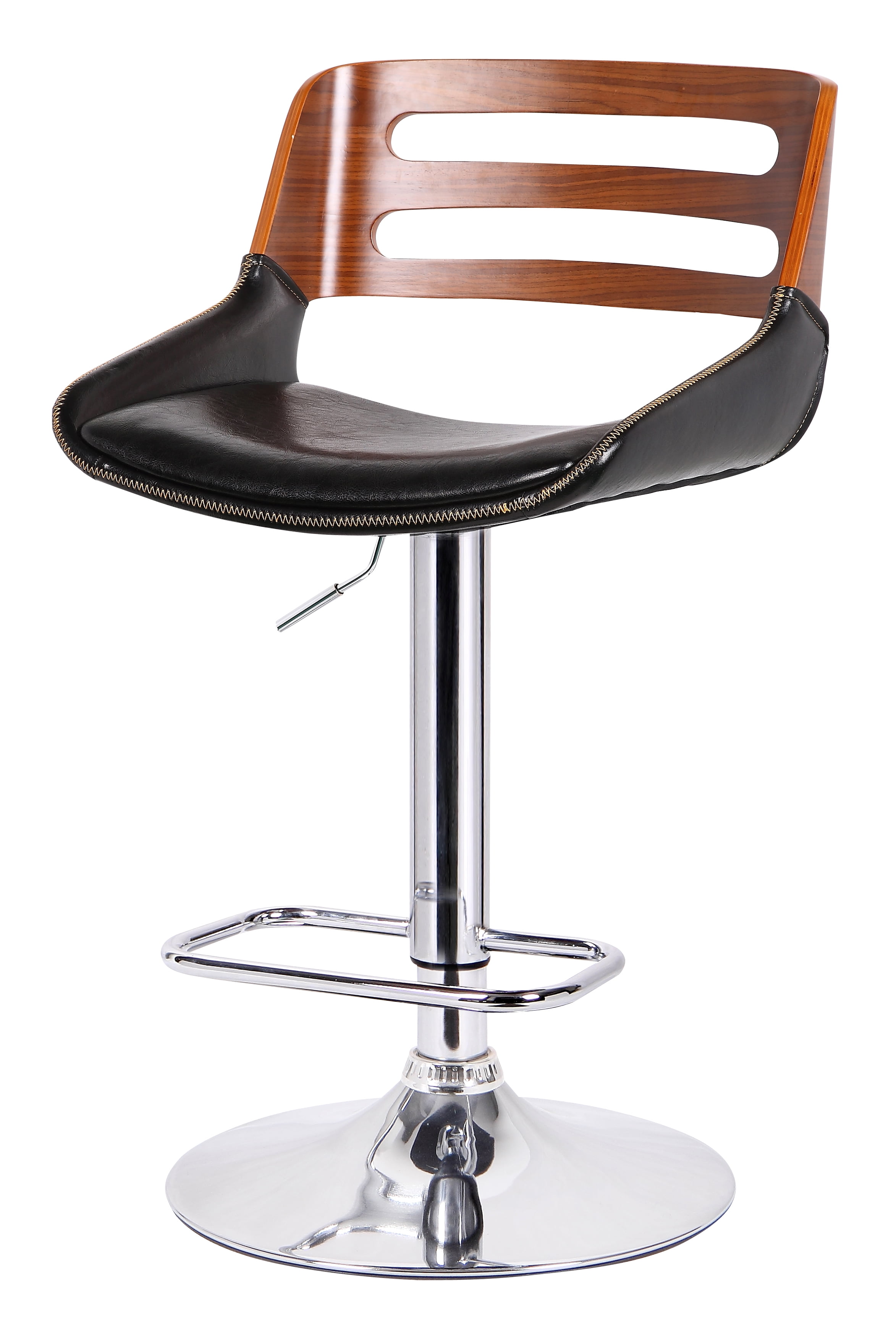 Shelton Gaslift Bar Stool Black Walnut Com