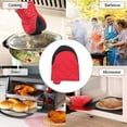 thumbnail image 6 of HEETLY Short Oven Mitts and Pot Holders Set,4-Piece,500°F Heat Resistant with Neoprene Grip,Red, 6 of 6