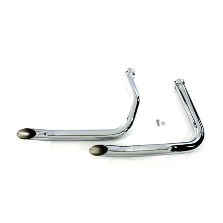 Exhaust Goose Drag Pipe Set with Slash Cut Ends,for Harley Davidson,by (Best Harley Exhaust For Performance)