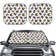 thumbnail image 6 of Lsque Bulldog Sunglasses Face 2 PCS Windshield Sun Shade | CarFoldable Window Covers | Car Accessories Reflect UV for Universal Cars SUV Truck | Small, 6 of 7