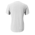 thumbnail image 5 of Plus Size Tops for Women Short Sleeved V-neck Solid Color Loose Summer Casual T-shirt White XXXL, 5 of 5