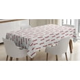 thumbnail image 1 of Ambesonne Bacon Tablecloth Rectangular Table Cover, Graphic Prosciutto Bacon, 60"x84", Pale Maroon White, 1 of 3