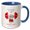 Blue/White, variant on 3drose, Funny Holiday Gym Work Out for Exercise Equipment Pun Humor, 11oz Two-tone Black Mug