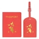 thumbnail image 1 of Conjunto de Funda para Pasaporte y Etiqueta de Equipaje Uxcell - Funda de Pasaporte de Privacidad Segura - Etiquetas de Maleta - [Rojo - Cuero PU] Accesorios de Viaje, 1 of 7