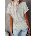 thumbnail image 3 of Sherrylily Women Short Sleeve Crewneck T Shirts Side Split Tees Casual Loose Fit Tops S-2XL, 3 of 4