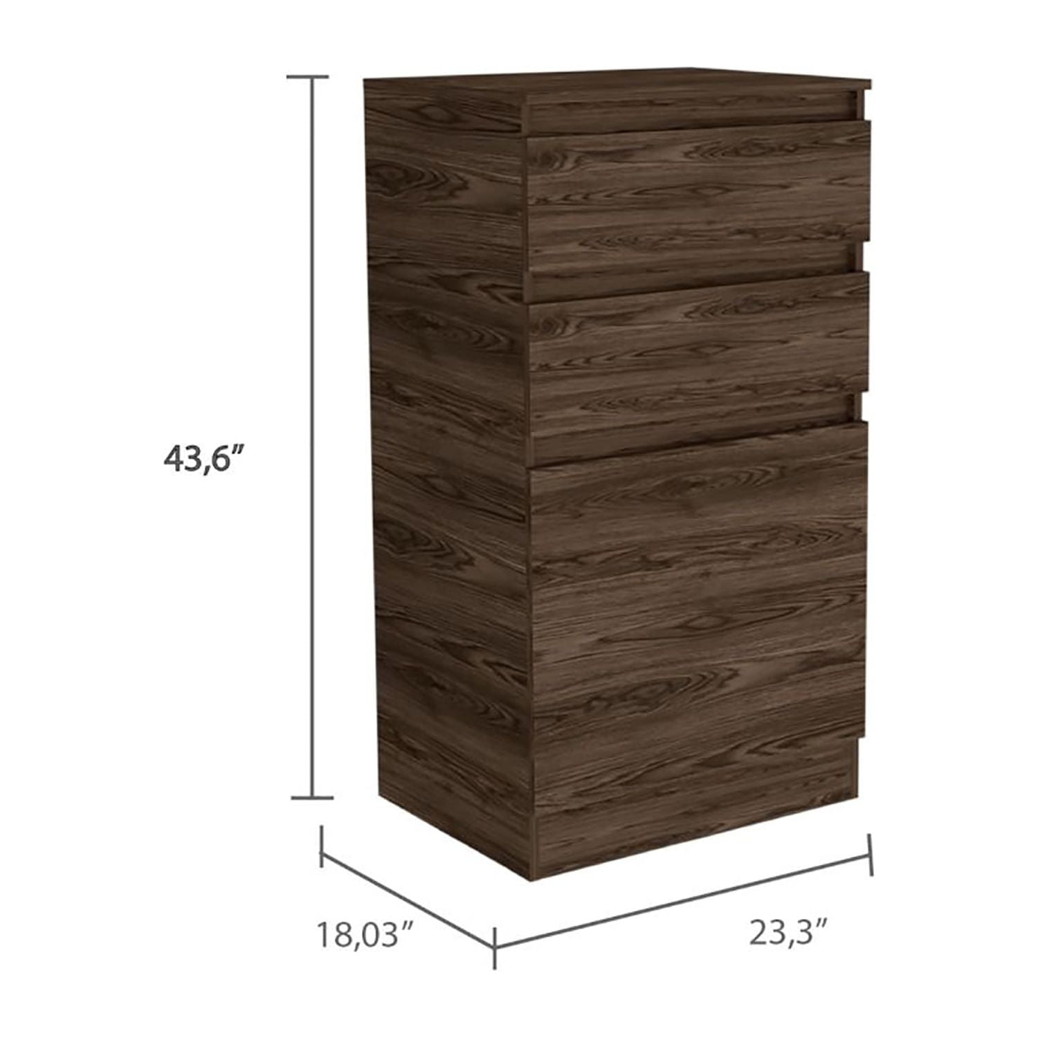 Kadyn Dresser with Jewelry Box, Single Door Cabinet, Chest of Drawers with Mirror, Dark Walnut Jewelry Storage Container Kadyn Dresser with Jewelry Box, Single Door Cabinet, Chest of Drawers with Mirror, Dark Walnut Jewelry Storage Container