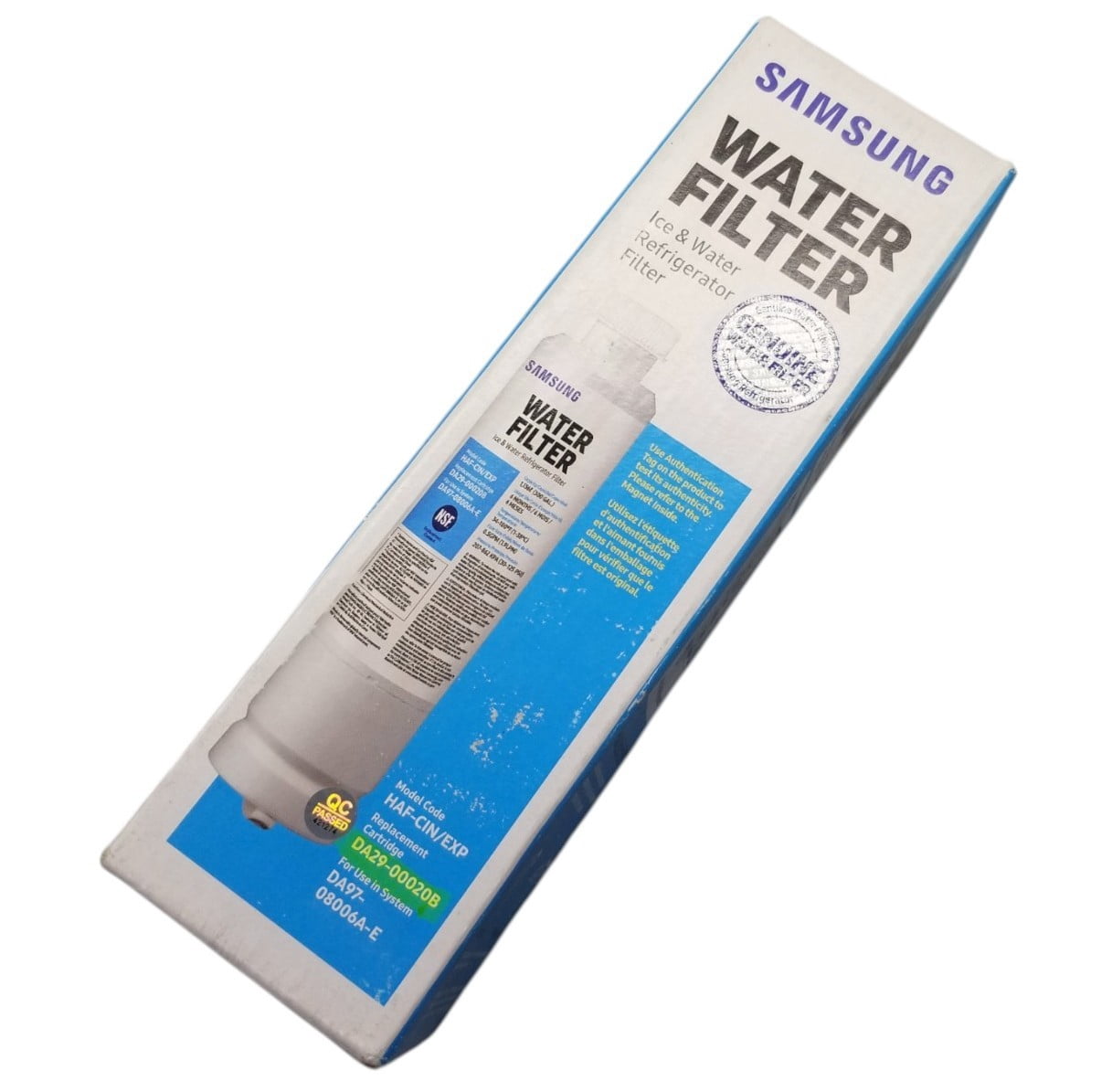 Open Box New OEM Replacement for Samsung Refrigerator Water Filter DA29-00020B