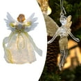 thumbnail image 6 of Angel Christmas Tree Topper LED Treetop Figurine Cloth Fabric for Winter Party Decoration and Holiday Room Display, 6 of 9