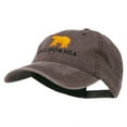 thumbnail image 2 of California with Bear Embroidered Washed Cap - Brown OSFM, 2 of 5