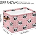 thumbnail image 4 of SKYSONIC Panda Laundry Basket Collapsible Laundry Hamper Clothes Toys Storage Bin with Handles, 1PC, 4 of 7