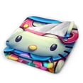 thumbnail image 3 of Hello Kitty Blanket, Super Soft Throw Blanket, Cozy Flannel Blankets For Boys Girls, Warm Blankets For Couch Sofa Bed, 80"X60", 3 of 9