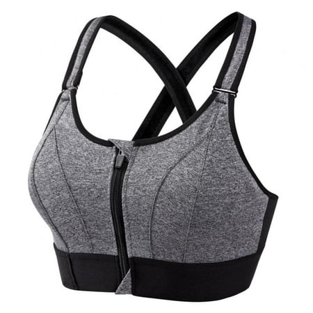 

Wuffmeow Gym Fitness Push up Front Zipper Sports Bras Comfortable And Breathable