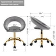 thumbnail image 4 of Duhome Faux Leather Home Office Chair Work Rolling Stool Adjustable Swivel Desk Chair on Wheels Modern Salon Stool, Gray, 4 of 8