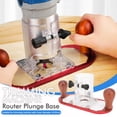 thumbnail image 4 of Router Base, Comfortable Grip Wood Handle Adjustable Depth Router Fixed Base  for 65mm Trimming Machine, 4 of 7