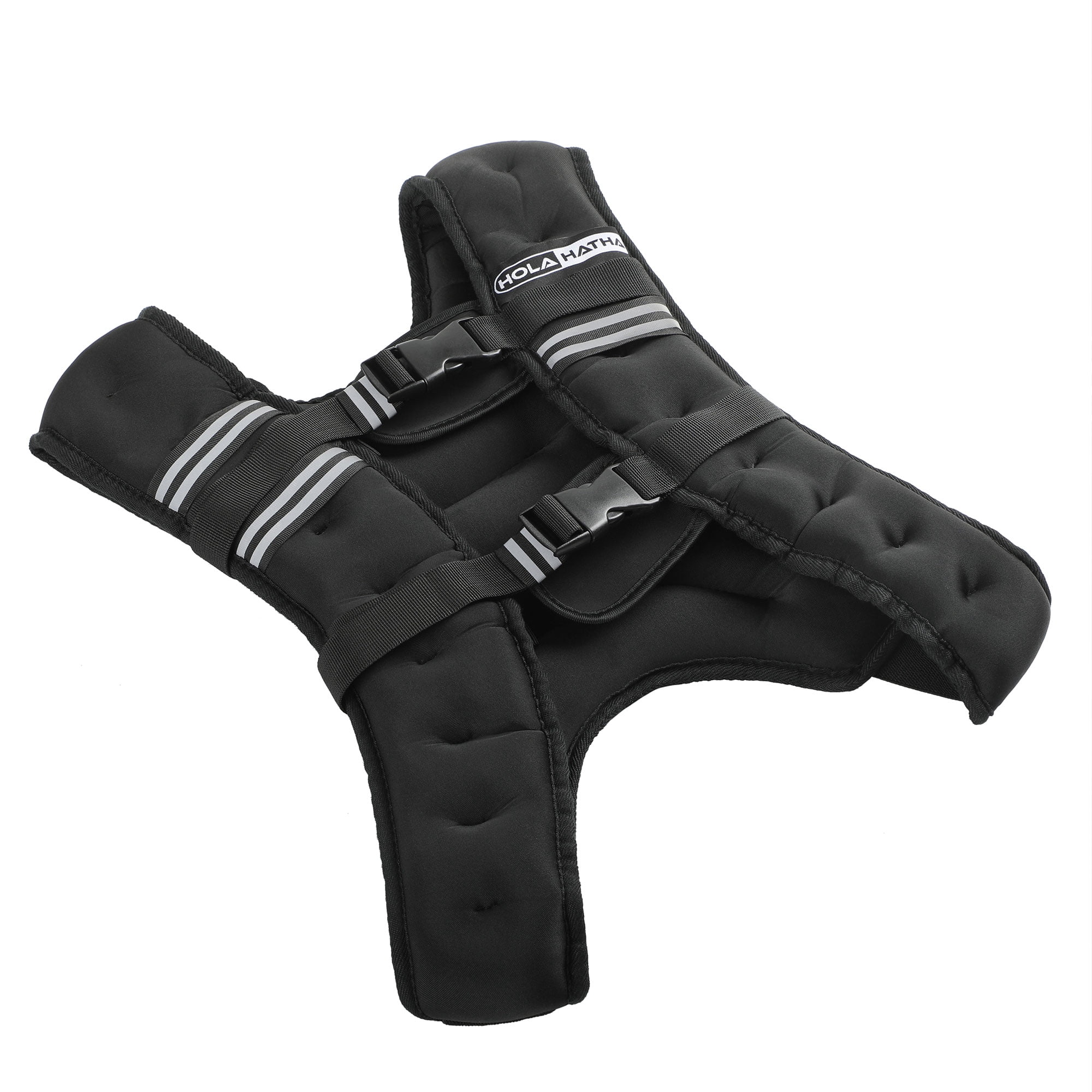 HolaHatha Weighted Vest for Running w/ Reflective Stripes & Elastic Straps