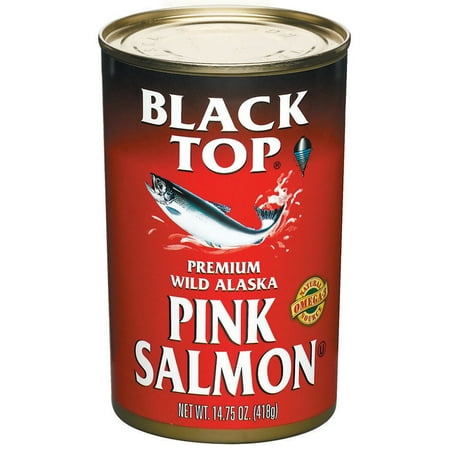 (2 Pack) Black Top Premium Wild Alaska Pink Salmon, 14.75