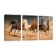 thumbnail image 1 of Cuadro Decorativo Tríptico Vertical Caballos Corriendo Canvas Revolution Set De 3 Cuadros 25x38 cm, 1 of 5