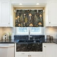 thumbnail image 6 of Mushroom Plants Leaves Cartoon Kitchen Curtains 36 inch Short Tier Curtains for Small Windows Half Window Treatments for Bedroom Living Room 2 Panels, 6 of 6