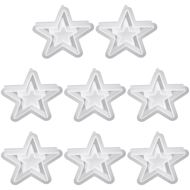 Moldes Silicona Con Estrellas Navideñas Molde Fundición para Velas Forma Manualidades DIY(M)