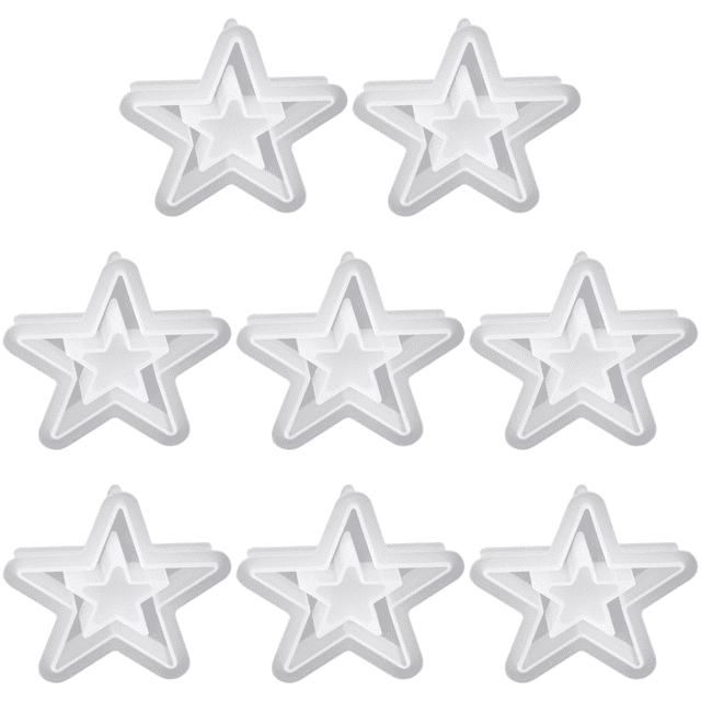 Moldes Silicona Con Estrellas Navideñas Molde Fundición para Velas Forma Manualidades DIY (L)