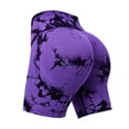 thumbnail image 5 of Breezora Womens High Rise Tie Dye Workout Shorts Belly Firming Compression Yoga Shorts Seamless Sporty Bottoms, 5 of 5