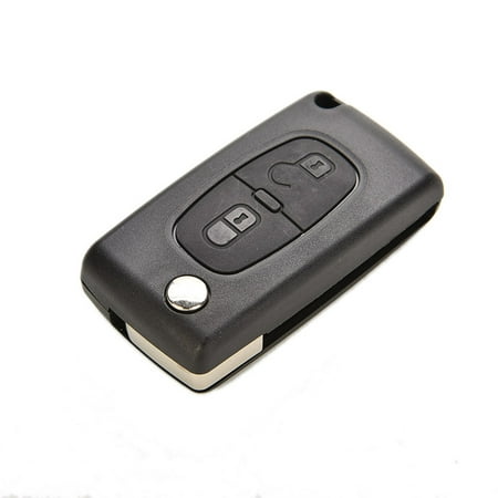 2 Buttons Plastic Remote Flip Key Shell Replacement For PEUGEOT 207 307 308 Uncut