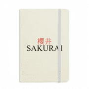 Shkurai Japaness City Name Red Sun Flag Notebook Official Fabric Hard Cover Classic Journal Diary
