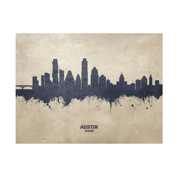 Michael Tompsett 'Austin Texas Skyline Concrete' Canvas Art