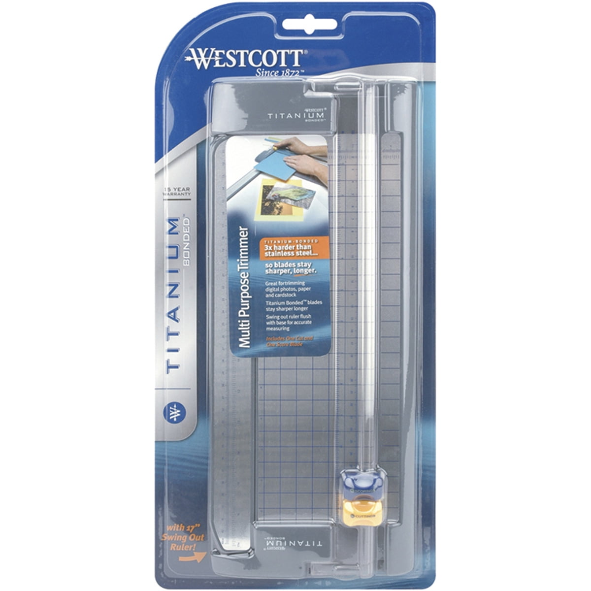 Westcott Paper Trimmer W/Titanium Blades 12" , Pk 1, Westcott