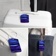 thumbnail image 6 of Square PU Leather Luggage Tags - 2 Pack with Privacy Cover and Stainless Steel Ring - Suitable for Travel, Backpack, Handbag - Suitcase Tags, Travel Tag Abstract Texture, 6 of 7