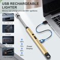 thumbnail image 4 of Upgraded 2 Pack Electric Candle Lighter with 360° Flexible Neck & Safety Lock, Windproof USB Rechargeable Flameless Arc Long Lighters for Grill, BBQ, Camping, Fireplace, Stove (Black & Gold), 4 of 8
