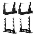 thumbnail image 7 of Ostracsh 4-Piece Wooden Display Racks with 4-Tier Vertical Stand Shelves for Collectibles and Home Organization, 7 of 7