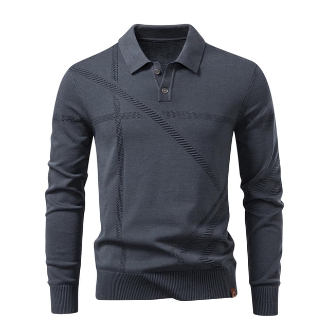 Ceisia Chemise d'Hiver Décontractée pour Hommes Couleur Unie Boutonnée Col Rabattu/lapin Manches Longues - Cadeau Confortable pour Extérieur
