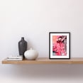 thumbnail image 2 of Downtown Girl Woman in Retro Pink City Fashion Artwork Framed Wall Art Print 9X7 Inch, 2 of 5
