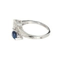 thumbnail image 4 of HeartsAndYou 1.9ct Natural Sapphire Diamond Engagement Ring Twist Bypass 14k SOLID White Gold, 4 of 9