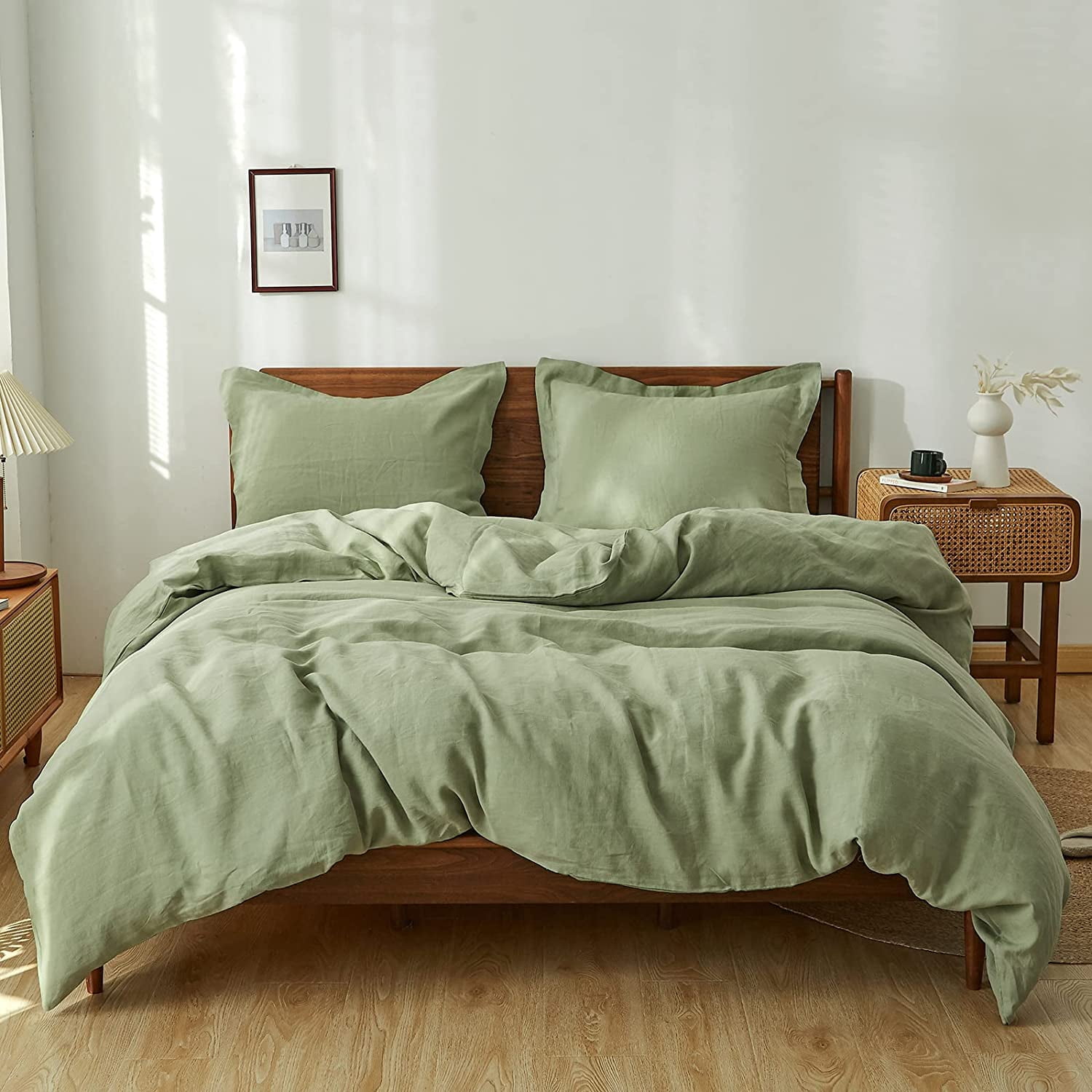 100% Linen Duvet Cover Set 3pcs Natural 