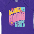 thumbnail image 4 of Inktastic Nana and Pops Love Me Retro Flowered Girls Baby Bodysuit, 4 of 5